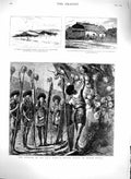 Old Antique Print 1879 Naga Hills Human Skulls Natives Ship Lufti-Djelid 19th