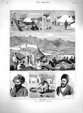 Old Antique Print 1879 Afghan War Parsonage Post Office Sultan Jan Wali 19th