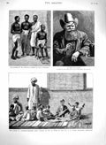 Old Antique Print 1879 Murder Damant Naga Piet Royen Famine Cashmere Wade 19th