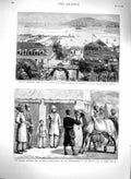 Old Antique Print 1879 Prince Waldemar Charlotte Amalia Thomas Kushi Khan 19th