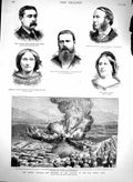 Original Old Antique Print 1879 Afghan Bala Hissar Cabul Creagh Hopkins Dickens