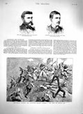 Original Old Antique Print 1879 Afghan War Sebundi Pass M'Cormack D'Arcy Siers
