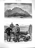 Old Antique Print 1880 Washington Rock Island Vincent Cetewayo Cape Town 19th