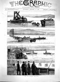 Original Old Antique Print 1880 Tay Bridge Disaster Scotland Steam Boat 19th