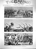 Original Old Antique Print 1880 Capture Sekukuni Royal Scots Fusiliers War Sier