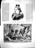 Old Antique Print 1880 Duchess Marlborough Capture Sekukuni Cave Natives 19th
