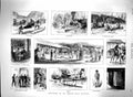 Original Old Antique Print 1880 Indian Hill Station Canoe Boating Native Jockey