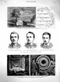 Original Old Antique Print 1880 Gun Woolwich Cambridge Tripos Afghanista 19th