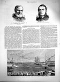 Original Old Antique Print 1880 Richard Temple Prince'S Dock Bombay Tillyfour