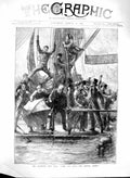 Old Antique Print 1880 University Boat Race Sport Oxford Cambridge River 19th
