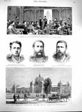 Original Old Antique Print 1880 Melbourne Melikoff Jung Oatley Crookshank 19th