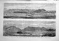 Original Old Antique Print 1880 Cabul Sherpur Cantonments Bemaru Hospita 19th