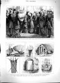Old Antique Print 1880 Ex-Empress Eugenie Zululand Waterloo Konoma Nagas 19th