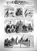 Original Old Antique Print 1880 General Election Men Polling Station Voting