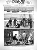 Old Antique Print 1880 Ireland Duke Edinburgh Galway Ship Lively People 19th