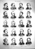 Old Antique Print 1880 General Election Members House Commons Wren Pease 19th