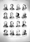 Old Antique Print 1880 House Commons Men Murray Leigh Illingworth Rankin 19th