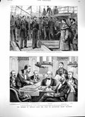 Old Antique Print 1880 Ireland Duke Edinburgh Ship Constellation Gaskell 19th