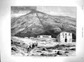 Original Old Antique Print 1880 Railway Mount Vesuvius Volcano Mountain Train