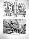 Old Antique Print 1880 Indian Musuem Kensington Queen Historical Relics 19th