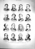 Old Antique Print 1880 House Commons Members Leigh Jackson Chitty Firth 19th