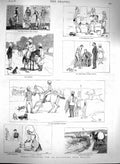 Old Antique Print 1880 India Camel Horse Racing Jockeys Sport Racecourse 19th