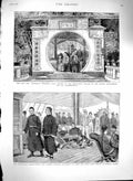 Original Old Antique Print 1880 Ah-Hoh-Kay Whampoa Russo-Chinese War O Victorian