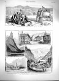 Old Antique Print 1880 Oberammergau Passion Play Theatre Constantinople 19th