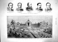 Old Antique Print 1880 Exhibition Building Brussels House Commons Lawley 19th