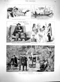 Old Antique Print 1880 Fishery Exhibition Berlin Germany Fisherman Beer 19th