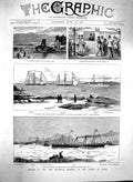 Original Old Antique Print 1880 Holyhead Harbour Prince Wales Ships Belleisle