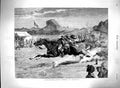 Original Old Antique Print 1880 Afghanistan Native Sports Candahar War Siers