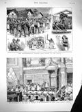 Old Antique Print 1880 Bishop Liverpool Parish Church Oberammergau Play 19th