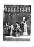 Original Old Antique Print 1880 Scene Lavater Home Sculpture Busts Artist F 19th