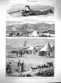 Old Antique Print 1880 Wimbledon Rifle Shooting Sport Zealand Africa Cape 19th