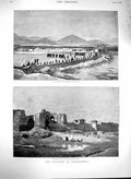 Original Old Antique Print 1880 Afghanistan Sha Said Gate Bala Cabul Sherp 19th