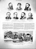 Old Antique Print 1880 Beaumont Compressed Air Engine House Commons Bart 19th