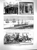 Old Antique Print 1880 Russia Count Melikoff Petersburg Ship Jumna Prince 19th