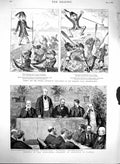 Original Old Antique Print 1880 Roumanian Caricatures Chambers Commerce Hawick