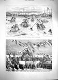 Original Old Antique Print 1880 Water Polo Hunter'S Scotland Quebec Canada 19th
