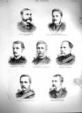 Old Antique Print 1880 Grace Stratton Primrose Burrows Phayre Smith Men 19th