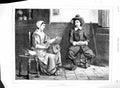 Original Old Antique Print 1880 Luxmoore Dudley Gallery Art Man Woman Romance