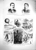 Original Old Antique Print 1880 Afghanistan Preston Frome Aldershot Siers War