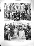 Old Antique Print 1880 Arrival Emigrants Ship Sydney Australia Emigration 19th