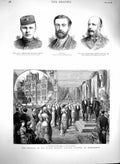Old Antique Print 1880 Josiah Mason College Birmingham Wood Reay Newport 19th