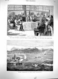 Old Antique Print 1880 Africa Ship Decoy Shark Shooting Louis Mauritius 19th