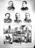 Old Antique Print 1880 Marquis Londonderry Freemasons Durham War Osborne 19th