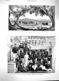 Original Old Antique Print 1880 Prince Wales Osborne Ship Lord Beresfor 19th