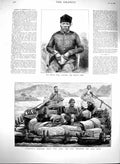 Original Old Antique Print 1880 Basuto War Masupha Chief Afghanistan Cabu 19th