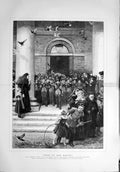 Old Antique Print 1880 Orphan Boys Siers Royal Military Asylum Chelsea 19th